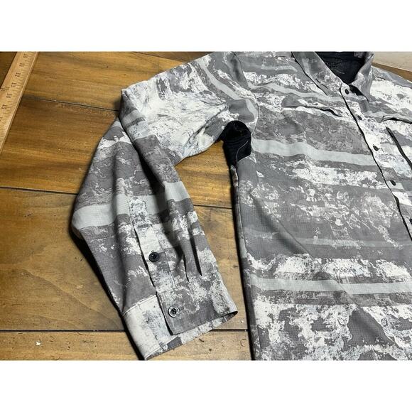 PELAGIC Eclipse Pro Series Guide Shirt 2XL Gray Camo Button Up Long Sleeve - Picture 7 of 16